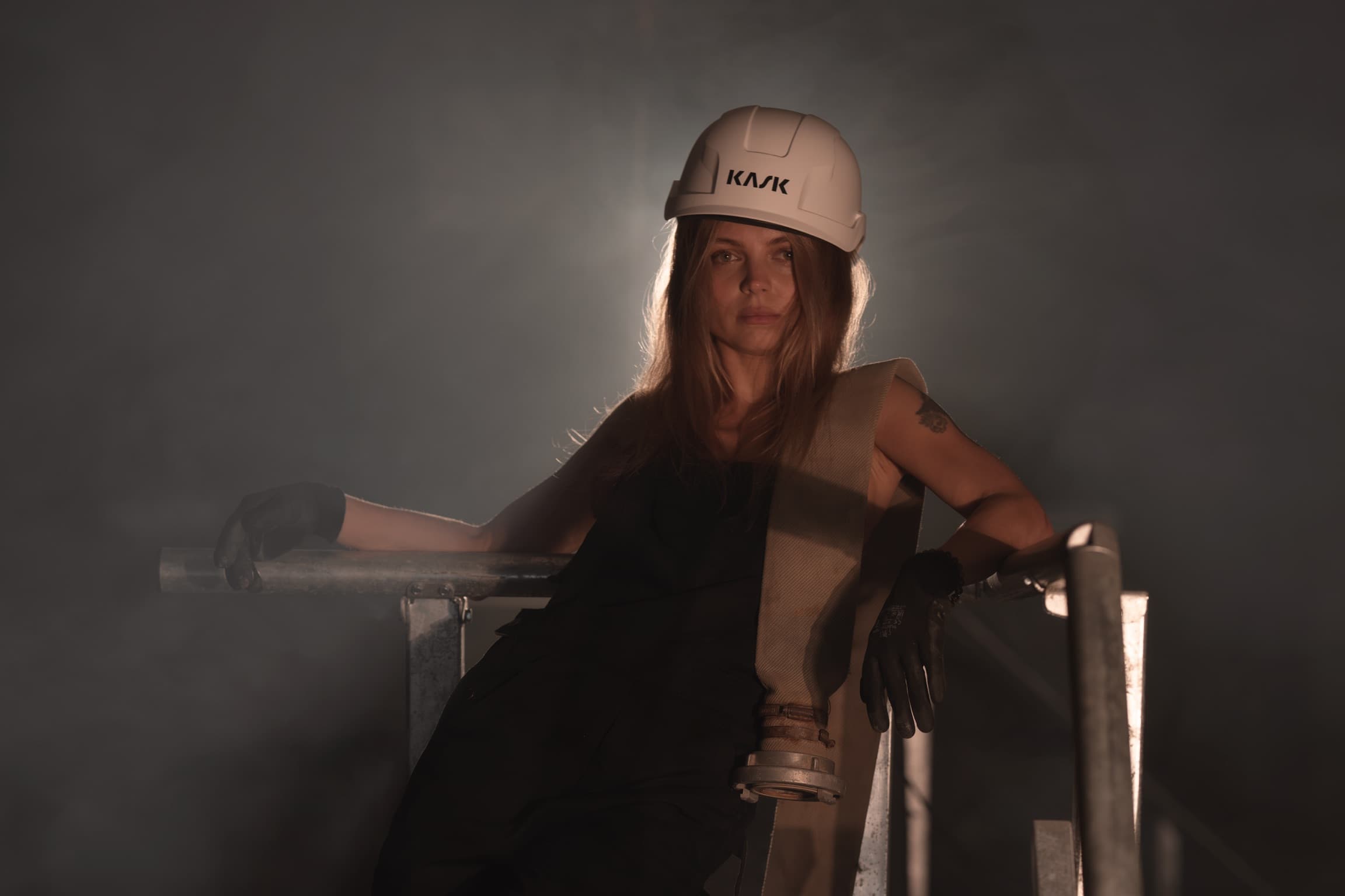 at the construction site