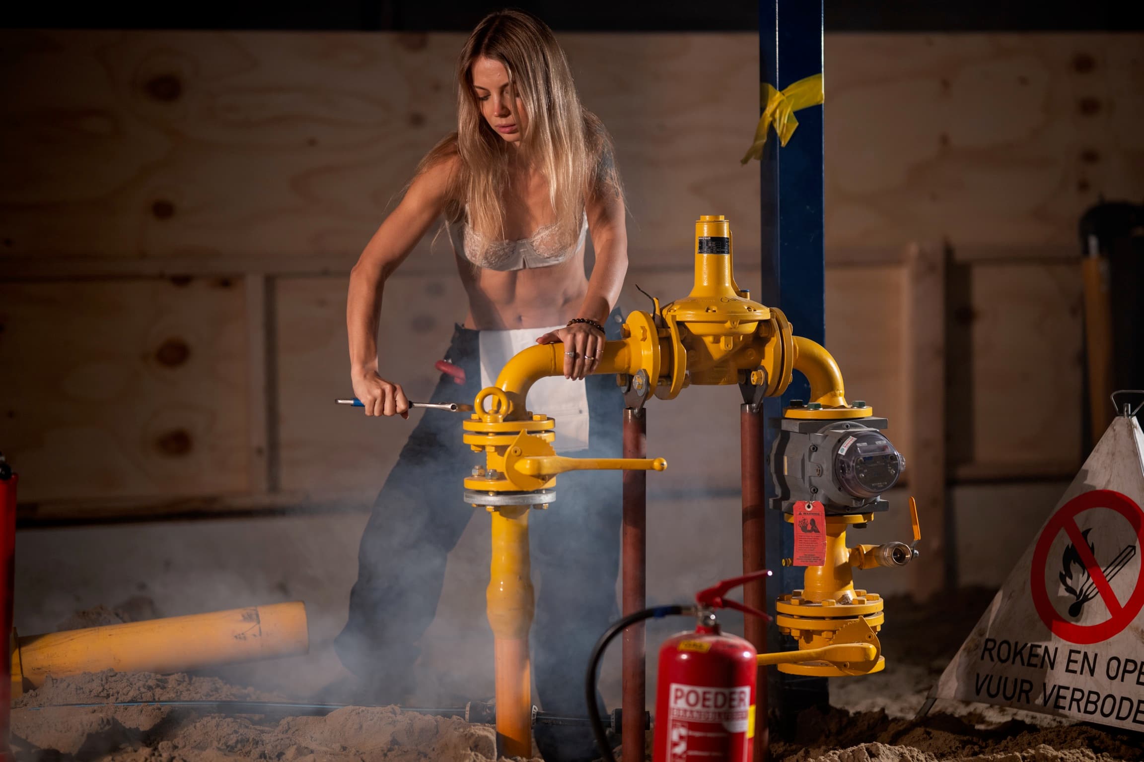 at the construction site